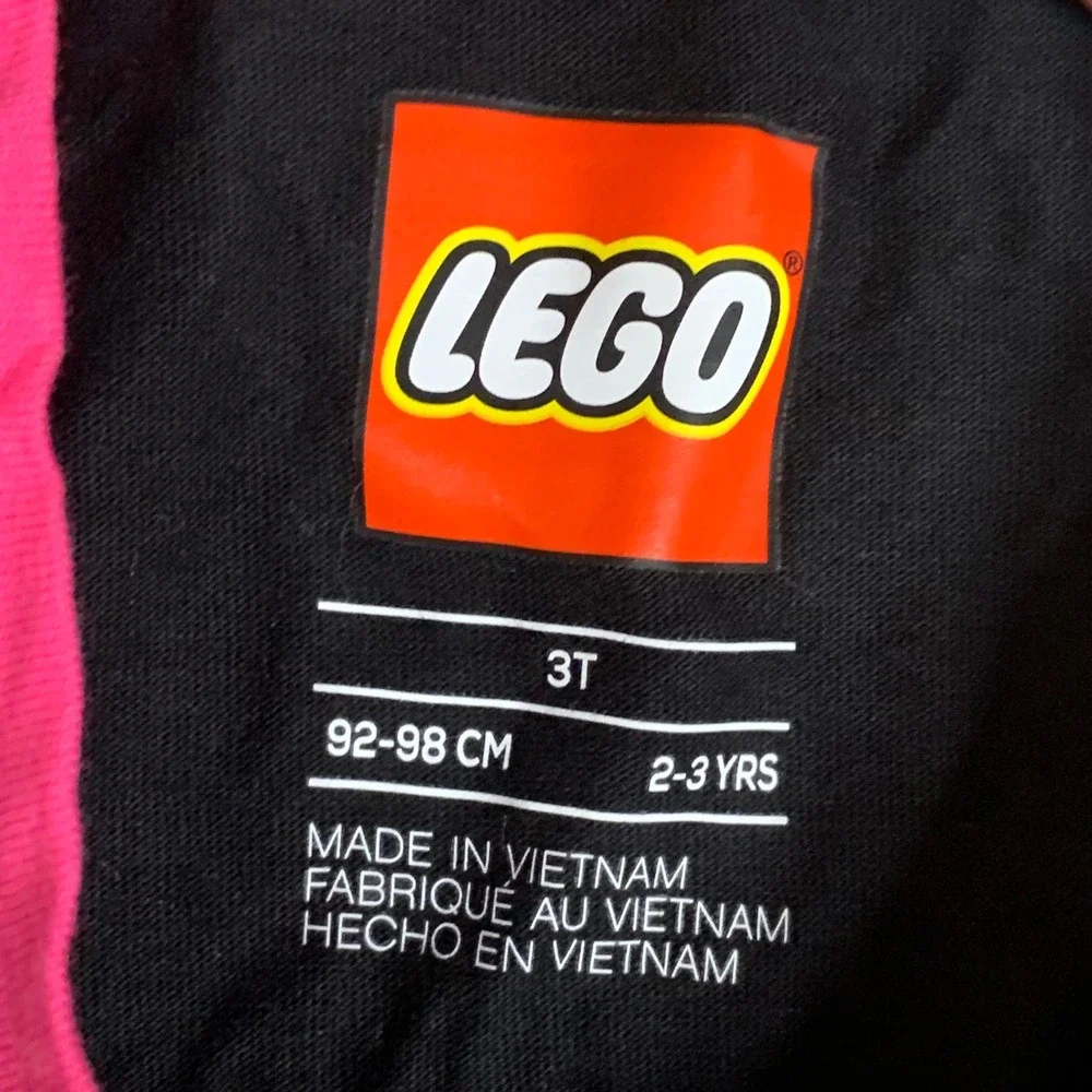 NEW LEGO Girls 2-Piece Outfit Set Size 3T Pink Black Play It Cool Shirt Leggings
